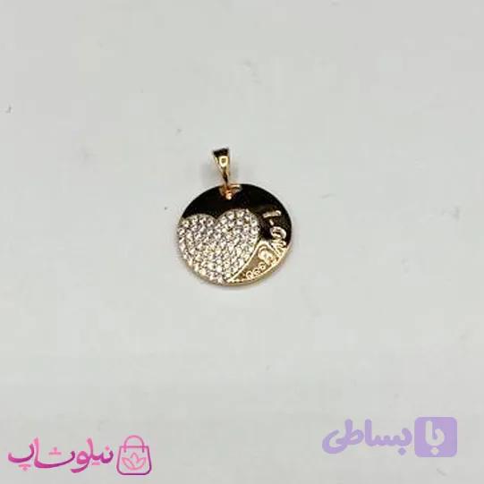 آویز گردنبند ژوپینگ زنانه مدل قلب با متن Love You کد 2391