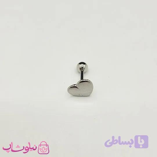 پیرسینگ گوش طرح قلب توپر کد 89