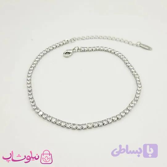پابند زنانه ysx مدل تنیسی نقره ای کد 3291