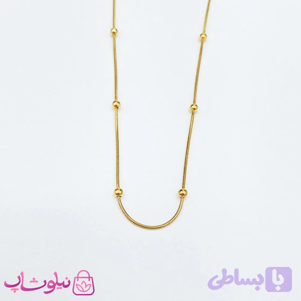 زنجیر زنانه استیل مدل توپی کد 1391