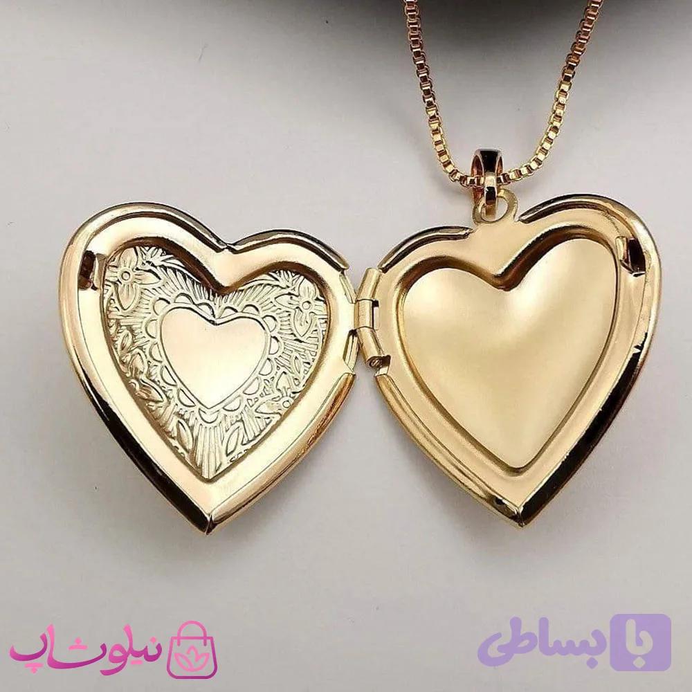 پلاک زنانه ژوپینگ طرح قلب بازشو کد 494 — تصویر 1