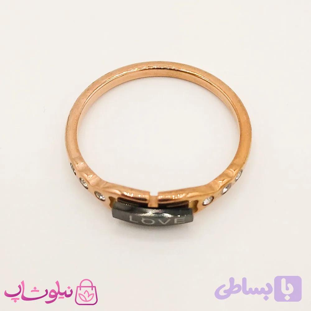 انگشتر دخترانه رزگلد طرح love