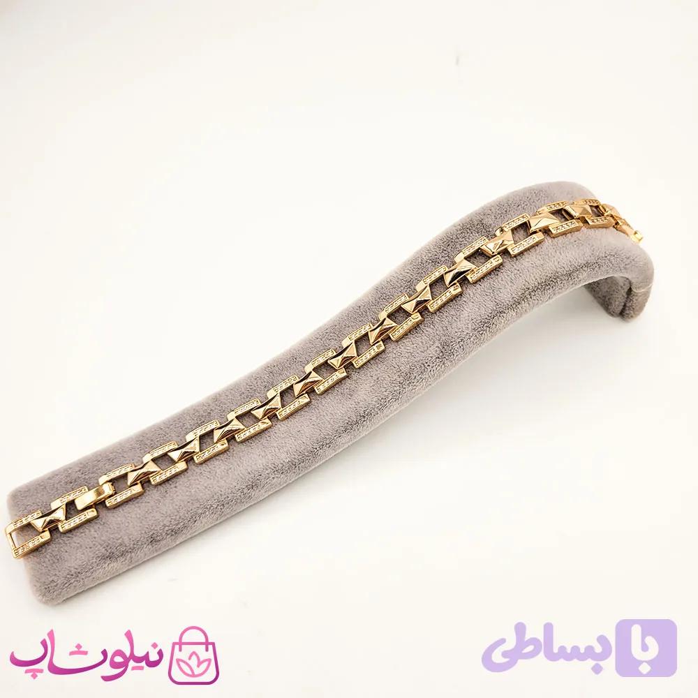 دستبند زنانه ژوپینگ نگین دار کد 1224-2 — تصویر 1