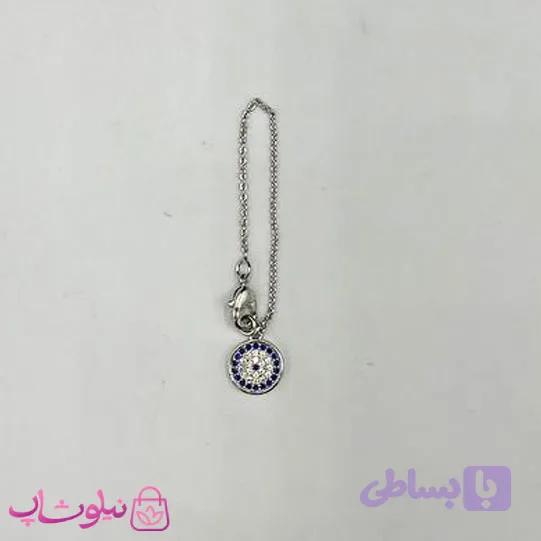 آویز ساعت زنانه ysx نگیندار نقره ای کد 1991