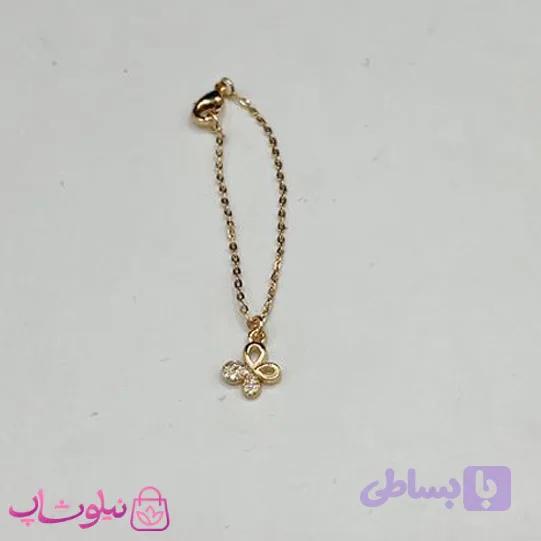 آویز ساعت زنانه ysx طرح گل نگینی طلایی کد 899