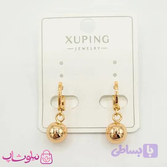 گوشواره آویز ژوپینگ مدل توپی آینه ای کد 2391 — تصویر 1