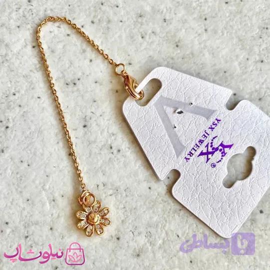 آویز ساعت زنانه وای اس ایکس طرح گل کد 199