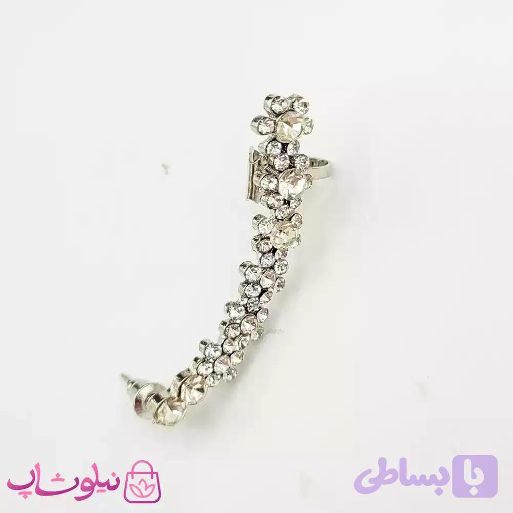 گوشواره لاله گوش نقره ای