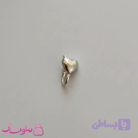 پیرسینگ فیک بینی مدل قلب نقره ای رنگ کد 849