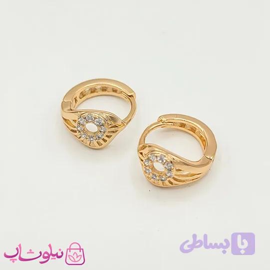 گوشواره حلقه ای دخترانه ژوپینگ مدل چشم