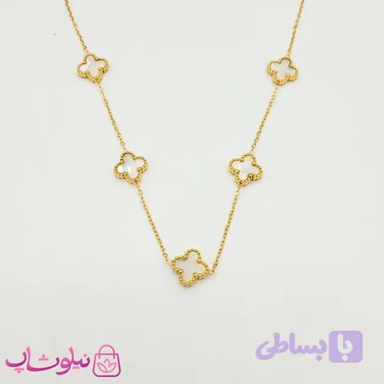 گردنبند دخترانه مدل ونکلیف سفید کد 360