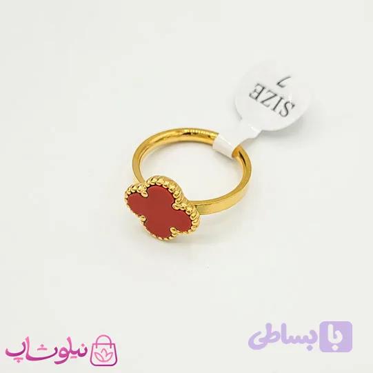 انگشتر دخترانه طرح ونکلیف قرمز کد 1291 — تصویر 1