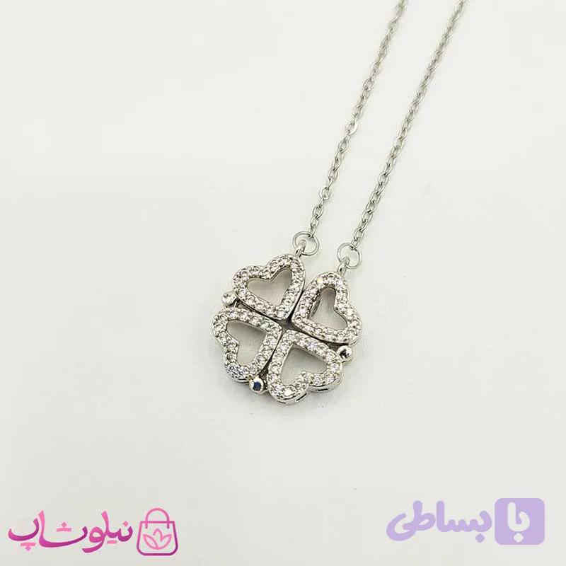 گردنبند زنانه مگنتی طرح قلب — تصویر 1