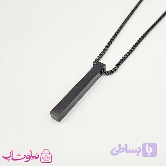 گردنبند مکعب عشق مشکی مدل دوستت دارم به صد زبان کد 130 — تصویر 1