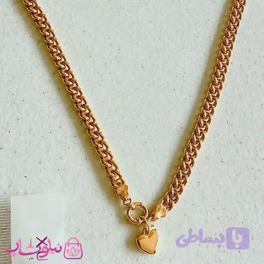 گردنبند زنانه ژوپینگ مدل کارتیه قلب طلایی کد 1300