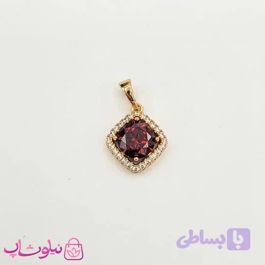پلاک دخترانه ژوپینگ با کریستال قرمز کد 891