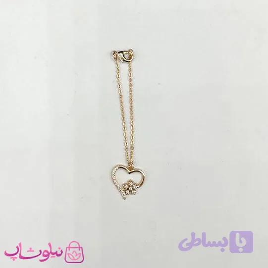 آویز ساعت زنانه ysx طرح قلب برفی نگینی کد 899