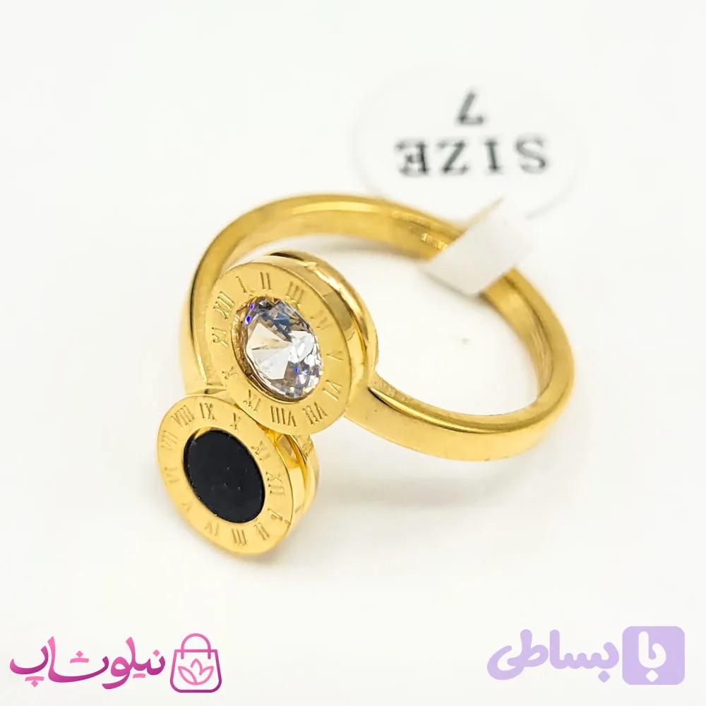 انگشتر زنانه استیل طرح بولگاری