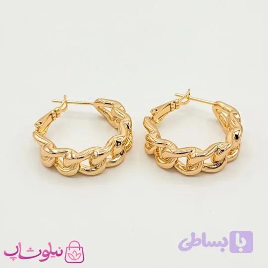 گوشواره حلقه ای ژوپینگ مدل کارتیه درشت کد 891 — تصویر 1