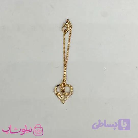 آویز ساعت زنانه ysx طرح گل رز داخل قلب کد 899