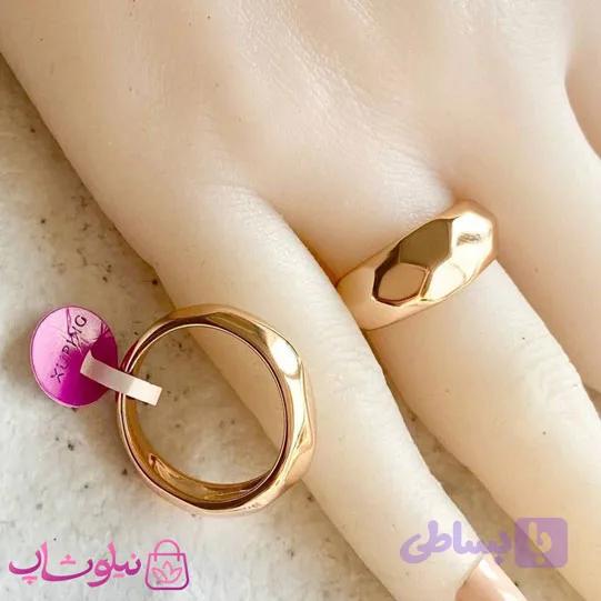 انگشتر زنانه ژوپینگ چند ضلعی پهن کد 3591