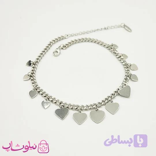 پابند دخترانه ysx با آویز قلب نقره ای کد 891