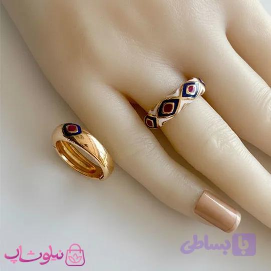 انگشتر زنانه ysx مدل حلزونی رنگی فری سایز کد 2591