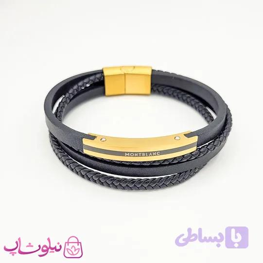 دستبند پسرانه مون بلان چهار ردیفه کد 370 — تصویر 1