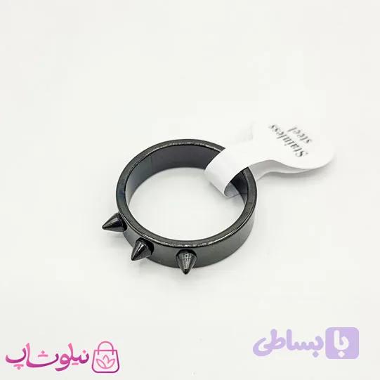 انگشتر رینگ اسپایک دار مشکی