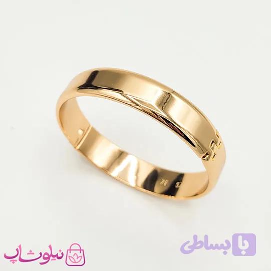تکپوش زنانه پهن ژوپینگ طلایی مدل آینه ای سایز 3 کد 6491 — تصویر 1