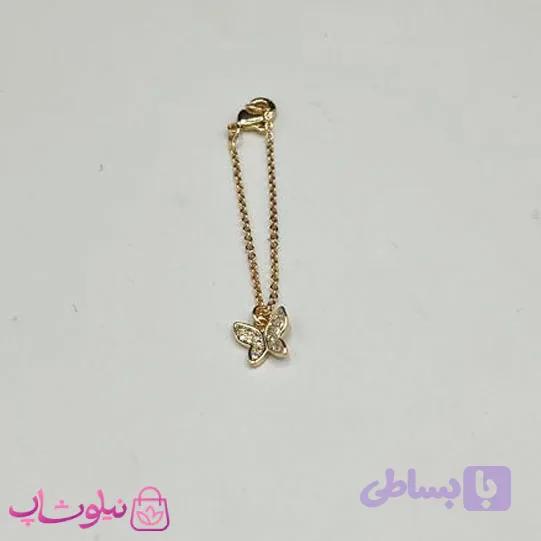 آویز ساعت زنانه ysx طرح پروانه طلایی کد 899