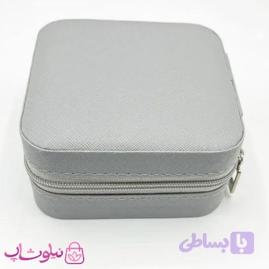 جعبه جواهرات مدل مسافرتی رنگ طوسی کد 135 — تصویر 1