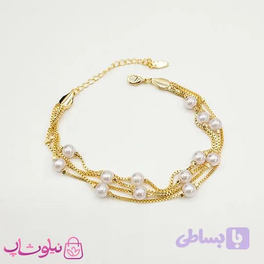 دستبند دخترانه YSX مدل مرواریدی چندلاین کد 1491 — تصویر 1