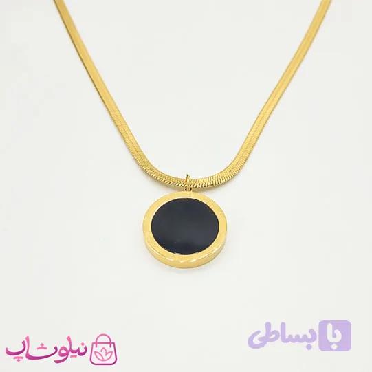 گردنبند دخترانه بولگاری سفید و مشکی دورو — تصویر 1