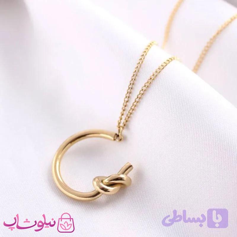 گردنبند دخترانه استیل طرح گره کد 888