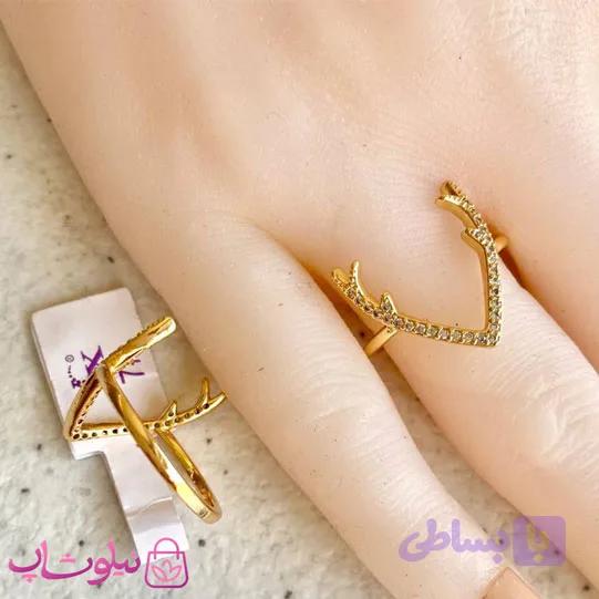 انگشتر دخترانه YSX مدل گوزن طلایی کد 691