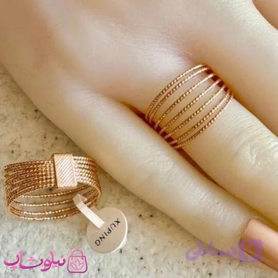 انگشتر زنانه ژوپینگ 7 ردیفه کد 3491 — تصویر 1
