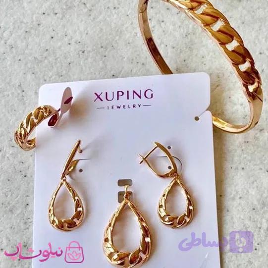 سرویس زنانه ژوپینگ طرح اشکی طلایی کد 11991 — تصویر 1