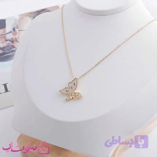 گردنبند دخترانه طرح پروانه — تصویر 1