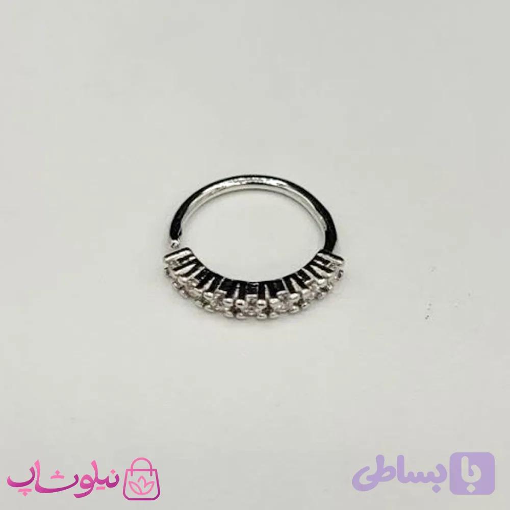 پیرسینگ دیث بینی مدل نگینهای سفید کد 110