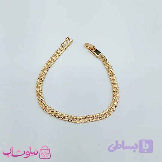 دستبند زنانه ysx مدل کارتیه طلایی طرحدار کد 1591 — تصویر 1