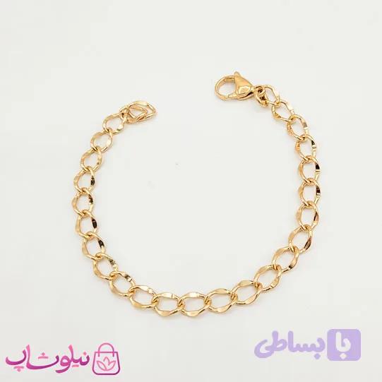 دستبند زنانه ژوپینگ زنجیری ساده کد 891 — تصویر 1
