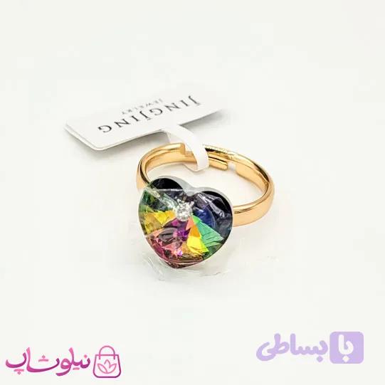 انگشتر زنانه سواروسکی ژوپینگ هفت رنگ کد 2981 — تصویر 1