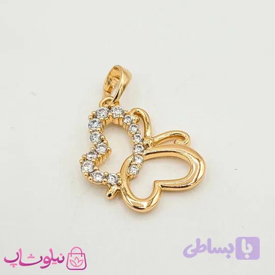 پلاک دخترانه ژوپینگ طرح پروانه — تصویر 1