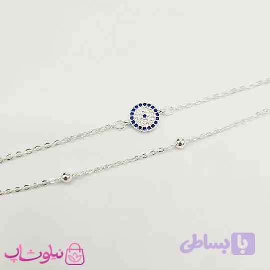 پابند زنانه ysx دولاین آبکاری نقره کد 3291 — تصویر 1