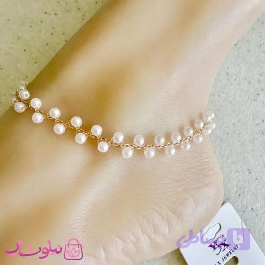 پابند زنانه YSX مدل مروارید دو طرفه طلایی کد 3291