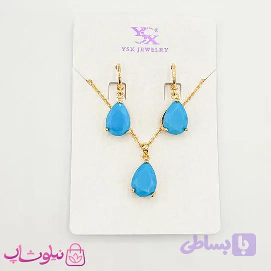 نیم ست زنانه YSX مدل آبی فیروزه ای کد 5991
