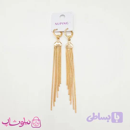 گوشواره دخترانه ریشه ای آویز بلند ژوپینگ کد 1863