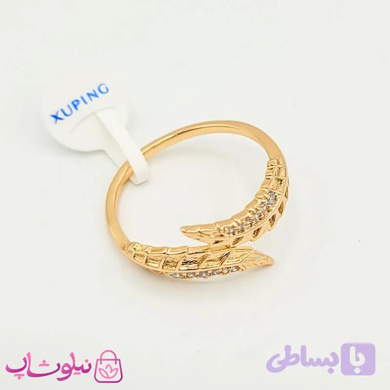 انگشتر زنانه ژوپینگ طرح برگ کد 2582