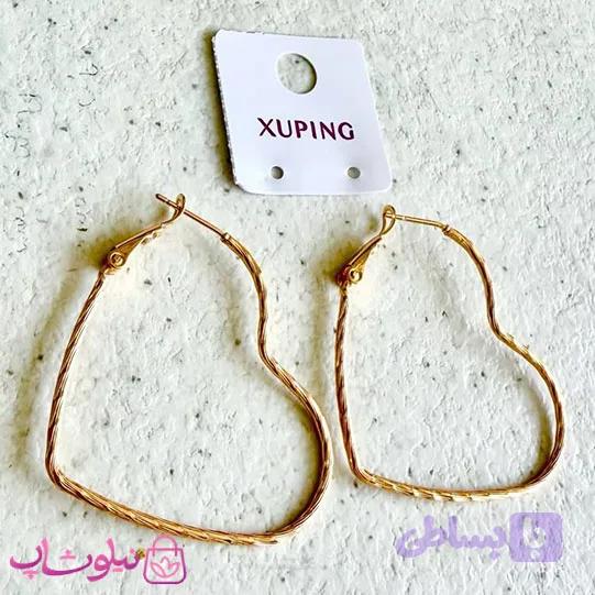 گوشواره زنانه ژوپینگ مدل قلب بزرگ کد 6991
